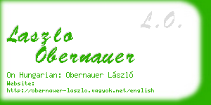 laszlo obernauer business card