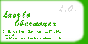 laszlo obernauer business card